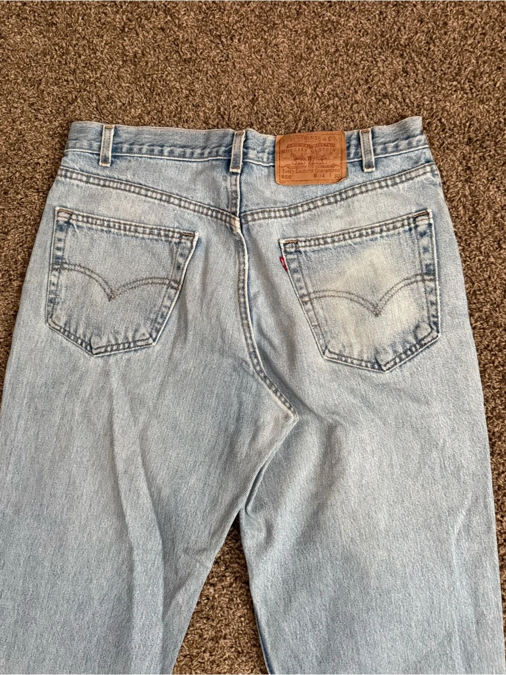 Levi's 550 Relaxed Fit Vintage 90s USA Made Light Wash Jeans Men's Size 34x30